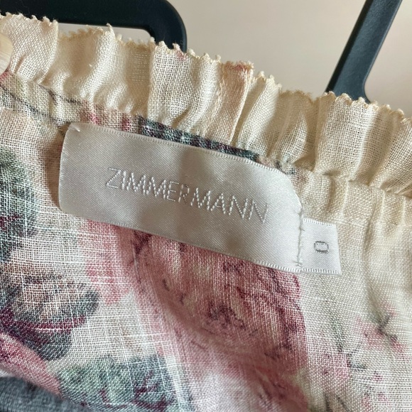 Zimmermann Laelia Frill Tier Short Dress Meadow Floral size 0 - Picture 8 of 14